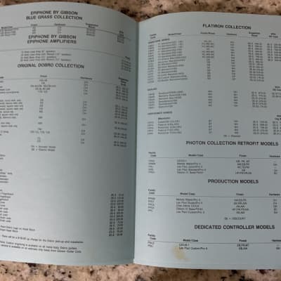 Gibson Price List 1988 SG Les Paul Designer etc | Reverb