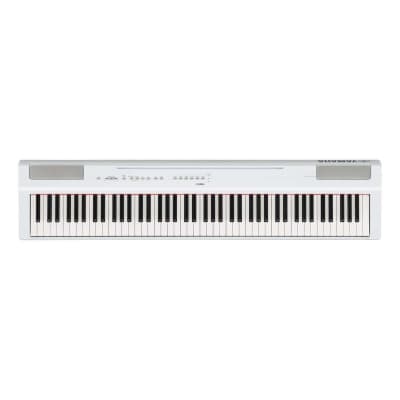 Yamaha P125 88-Key Weighted Action Digital Piano with Power Supply and Sustain Pedal, White image 2