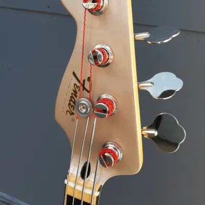 Fender Squier '70s Jazz Bass Left-Handed Lefty Firemist Gold matching headstock image 7