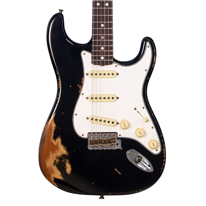 Fender Custom Shop LTD 1967 Stratocaster Heavy Relic - Aged Black - Limited  Edition Electric Guitar - NEW!