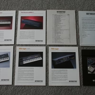 1986 Ensoniq synthesizer catalog Dealer Brochure collection Mirage ESQ-1 SPM-1 Piano image 3