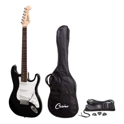 Casino ST-Style Electric Guitar Set (Black) for sale