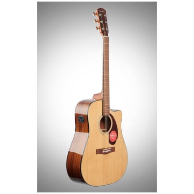 Fender CD-140SCE Dreadnought Acoustic-Electric Guitar, with Walnut Fingerboard (and Case), Natural image 4