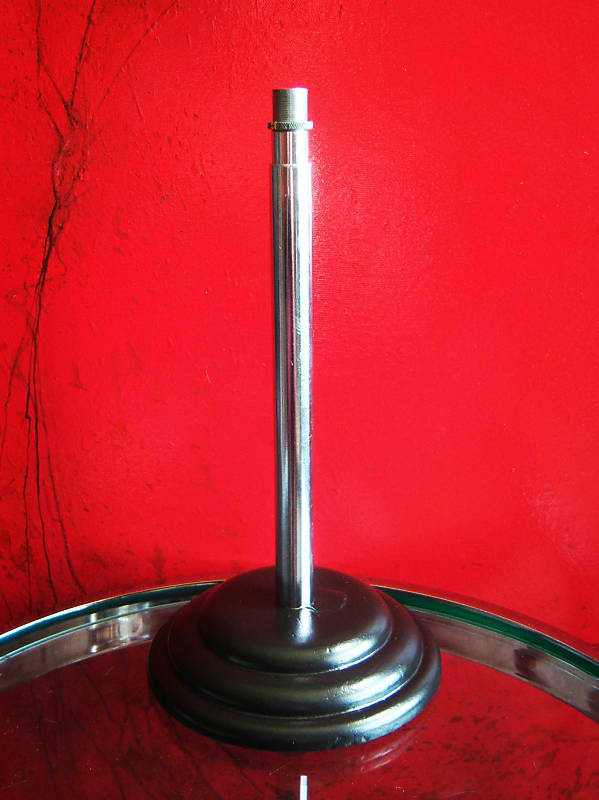 Vintage 1950's Snyder Banquet cast iron microphone desk stand U.S.A  Atlas Shure Electro Voice image 1