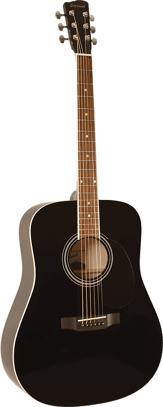 Savannah SGD-12-BK Dreadnought Acoustic Guitar Black Color image 1