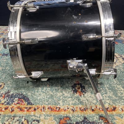 Rogers - 18x16" Big R Floor Tom, Converted to a Bass Drum 1970's - Jet Black image 4