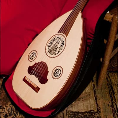 New Mid-east Oud Package Includes: Arabic Oud W/ Soft Gig Bag Case + Chromatic Tuner image 3