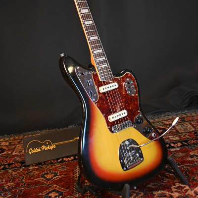 1966, 1967, 1968 Fender Jaguar Sunburst Original Finish & OHSC (VIDEO) Exc Condition for sale