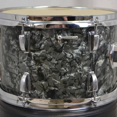 Ludwig 20/12/16/5.5x14" Drum Set - 1960s Black Diamond Pearl image 8