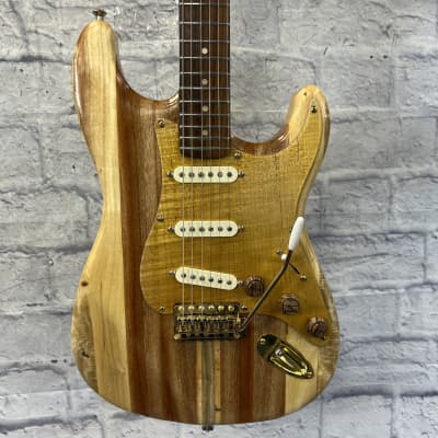 BC Guitars Strat Style Butcher Block with Roasted Maple Neck image 5