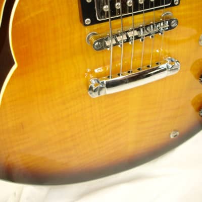 Stagg 335 Copy Semi-Hollow Electric Guitar, Brown Sunburst image 5