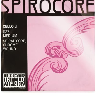 Thomastik-Infeld S27 Spirocore Cello D String - 4/4 Size Chrome Wound image 1