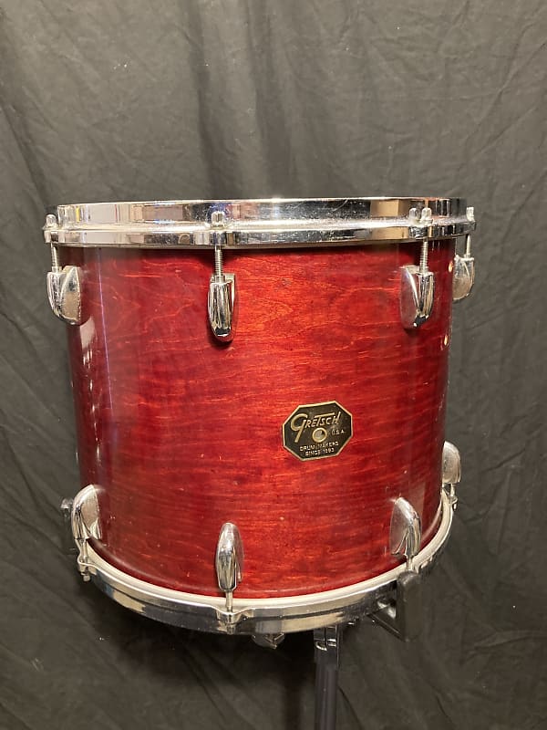 Gretsch USA - 15x12" , Stop Sign Badge 1970's - Red Rosewood image 1