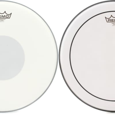 Remo Emperor X Coated Drumhead - 14 inch - with Black Dot  Bundle with Remo Pinstripe Coated Drumhead - 14 inch image 1