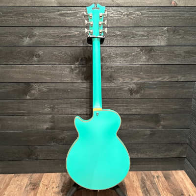 D'Angelico Deluxe SS LE Matte Surf Green Semi Hollow Body Electric Guitar Prototype image 10
