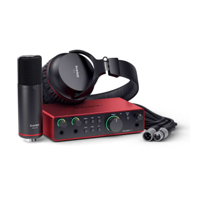 Focusrite Scarlett 2i2 Studio 4th Gen USB Audio Interface - Professional Recording Solution with High-Performance Preamps Bundle with Pop Filter, Microphone Stand, and Shock Mount (4 Items) image 2
