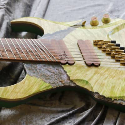 GB Liuteria Butique guitar Sephiroth 8 string fanned image 5