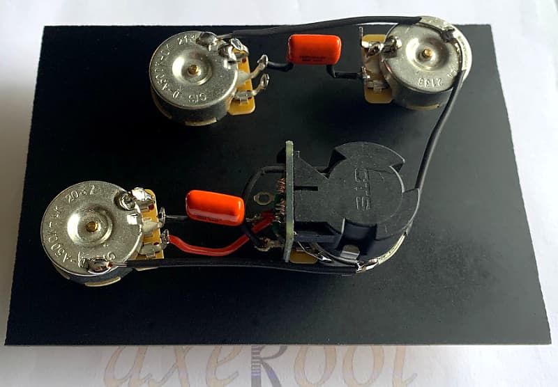 Epiphone Les Paul Phase Switch Wiring Harness with Long Shaft Reverb