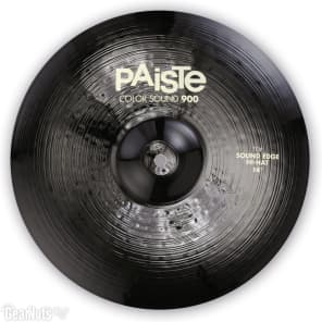 Paiste 14 inch Color Sound 900 Black Sound Edge Hi-hat Cymbals image 2