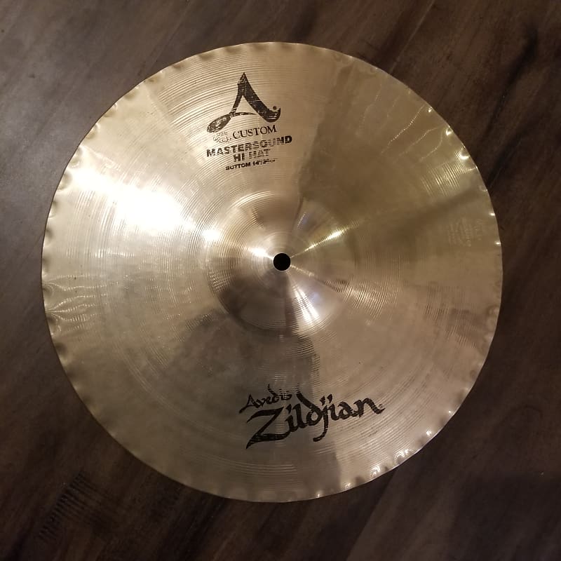 Zildjian 14" A Custom Mastersound Hi-Hat Cymbal (Bottom) image 1