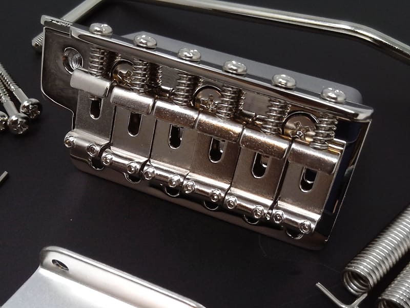 True Custom Shop® Nickel USA Vintage Style '57 '62 Tremolo Bridge Kit for  Fender Stratocaster