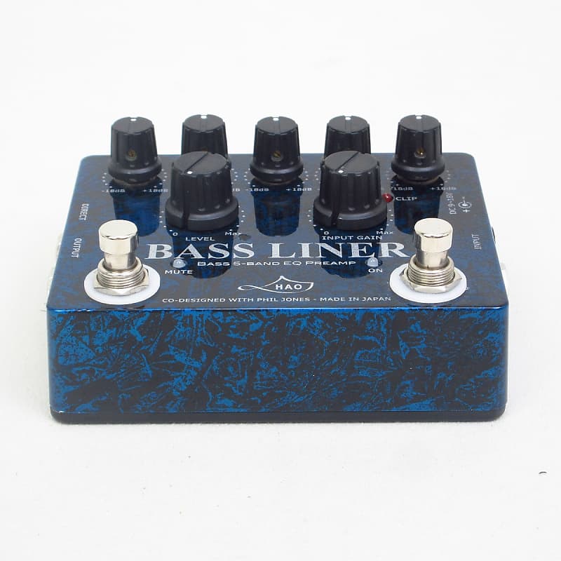 HAO Bass Liner Limited Blue Storm Preamp for bass guitar (09 HAO Bass Liner Limited Blue Storm Preamp for bass guitar (09