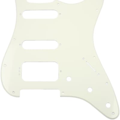 1-ply Parchment Pickguard for Fender Stratocaster Strat USA MIM HSS/SSH, Open, Rounded Humbucker