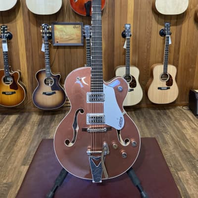 Gretsch G6118T Players Edition Anniversary Hollow Body w/Case - Two-Tone Copper Metallic/Sahara Metallic (2021) for sale