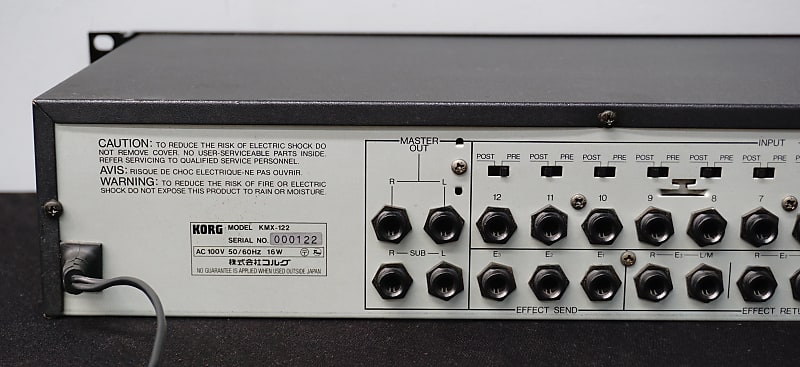 Korg KMX-122 80's Analogue 12 Channel Line Mixer 2U Vintage