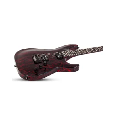Schecter C-1 Silver Mountain Electric Guitar (Blood Moon) Bundle with Hard Shell Protective Carrying Case image 9