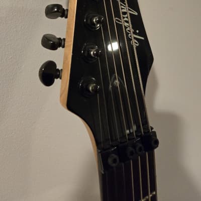 Agile Interceptor 727 Left Handed 7 string Electric Guitar 2015 - Transparent Black Flame image 8
