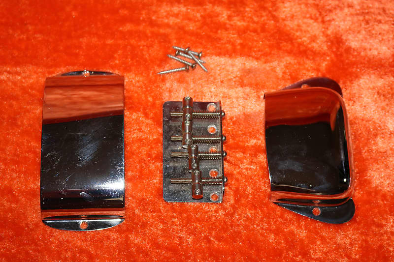 Vintage 1970s Fender Precision Bass Bridge & Covers Reverb