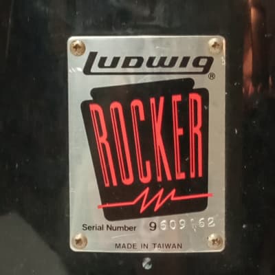 Ludwig 10x12" Rocker Tom Drum Black Wrap Vintage 80s Wood Shell image 2
