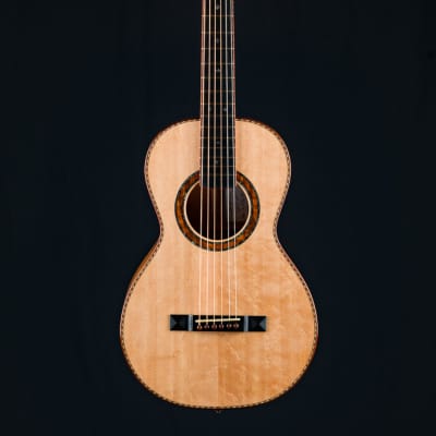 Ressler Parlor 12-Fret Flame Mahogany and Bearclaw Sitka Spruce NEW image 2