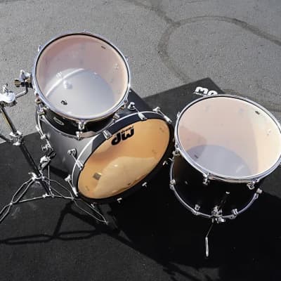 DW Design Series Satin Black Lacquer 3pc Maple Shell Pack | 22", 16", 12" image 5