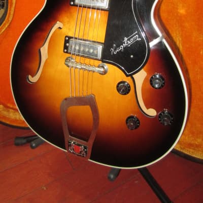 1965 Hagstrom Viking Hollowbody Electric Sunburst w. Original Hard Case image 1