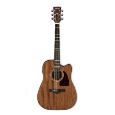 Ibanez AW54CE Artwood Dreadnought Acoustic Electric Guitar (Open Pore Natural) Bundled with FLY3 Amp and Instrument Cable image 2