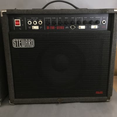 Vintage Session Steward SG 2100 Stereo Combo Amplifier and Speaker Gray image 4