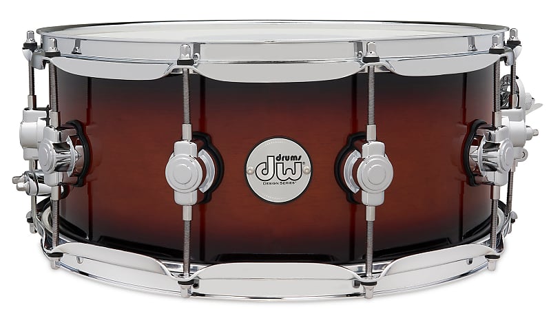 DW Design Series 6x14 Snare Drum, Tobacco Burst