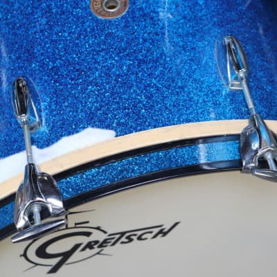 Vintage 1950's/60's Gretsch 6 Ply Shell Pack Blue Sparkle image 8