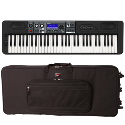 Casio Casiotone CT-S500 61-Key Portable Battery Powered Keyboard, Speakers w/ Soft Case