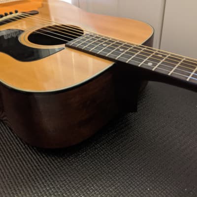 Madeira A Series Acoustic Dreadnought Guitar 1970s  Natural Spruce Top Mahogany Back and Sides A-18? image 8