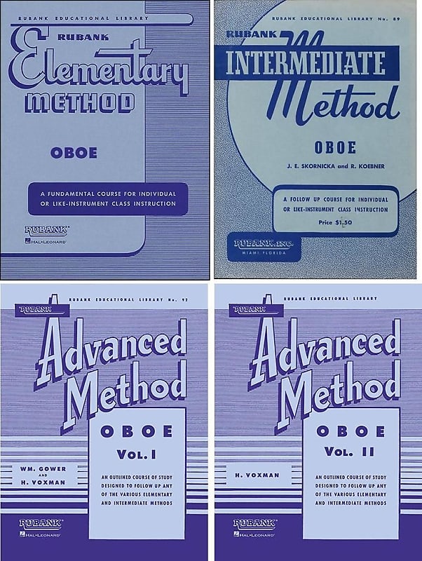 Rubank Oboe Method 4 Book Set, Beginner/Intermediate/Advanced Reverb