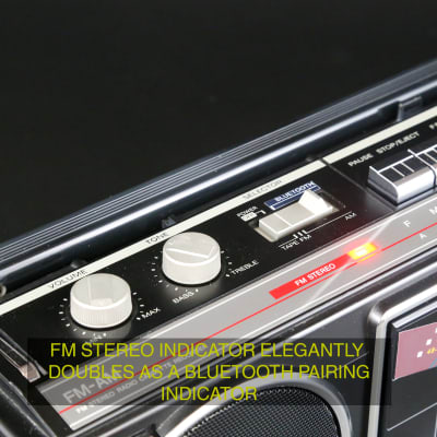 1985 Panasonic RX-FM25 Boombox, upgraded with Bluetooth, Rechargeable Battery and an LED Music Visualizer image 16