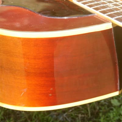 Greco Canda 404 J200 style guitar 1972 Sunburst+Original Hard Case FREE imagen 14