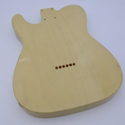 3lbs 9oz BloomDoom Nitro Lacquer Aged Relic Blonde T-style Vintage Custom Guitar Body image 9