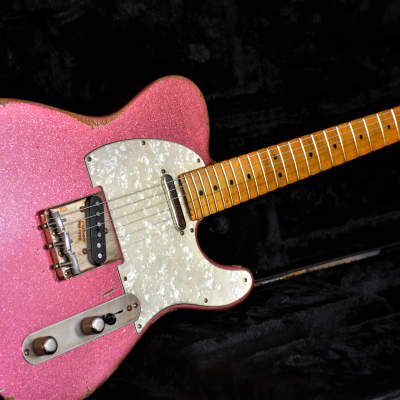 American Custom Fender Telecaster Relic Pink Sparkle CS Texas Specials image 8