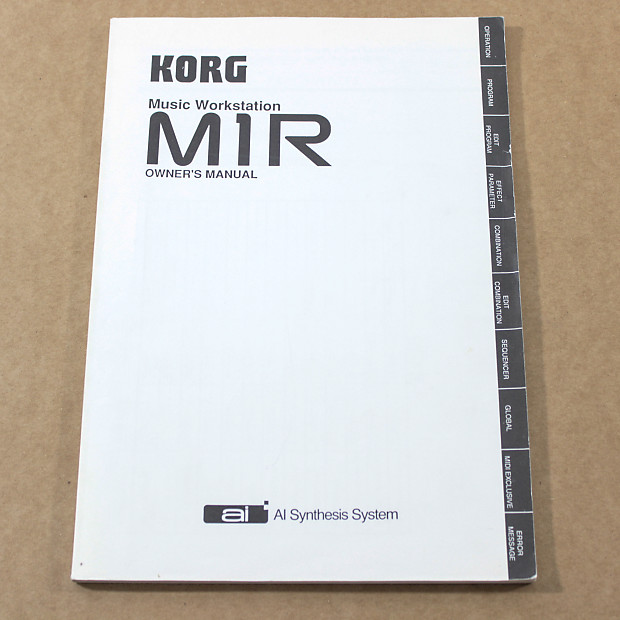 Korg M1R Owner's Manual image 1