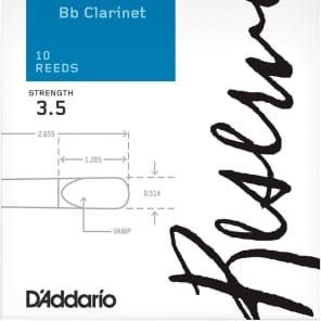 Rico DCR1035 Reserve Bb Clarinet Reeds - Strength 3.5 (10-Pack)