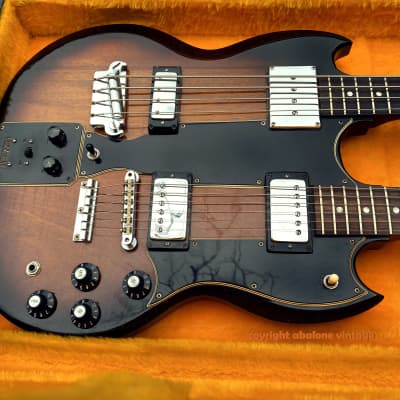 1966 Gibson EBSF-1250 Double Neck Guitar | Bass. With Fuzztone! Sunburst image 3